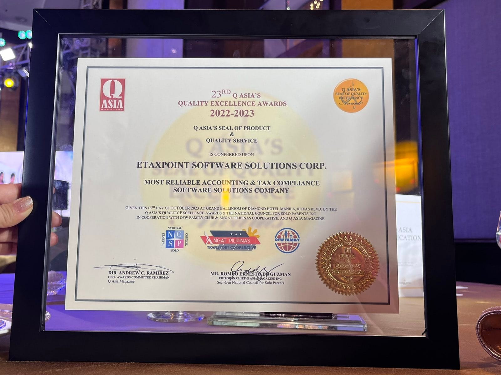 Q Asia’s Quality Excellence Awards